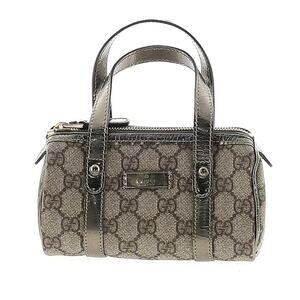 Authentic GUCCI Monogram Micro Mini Joy Boston Metallic Handbag RARE